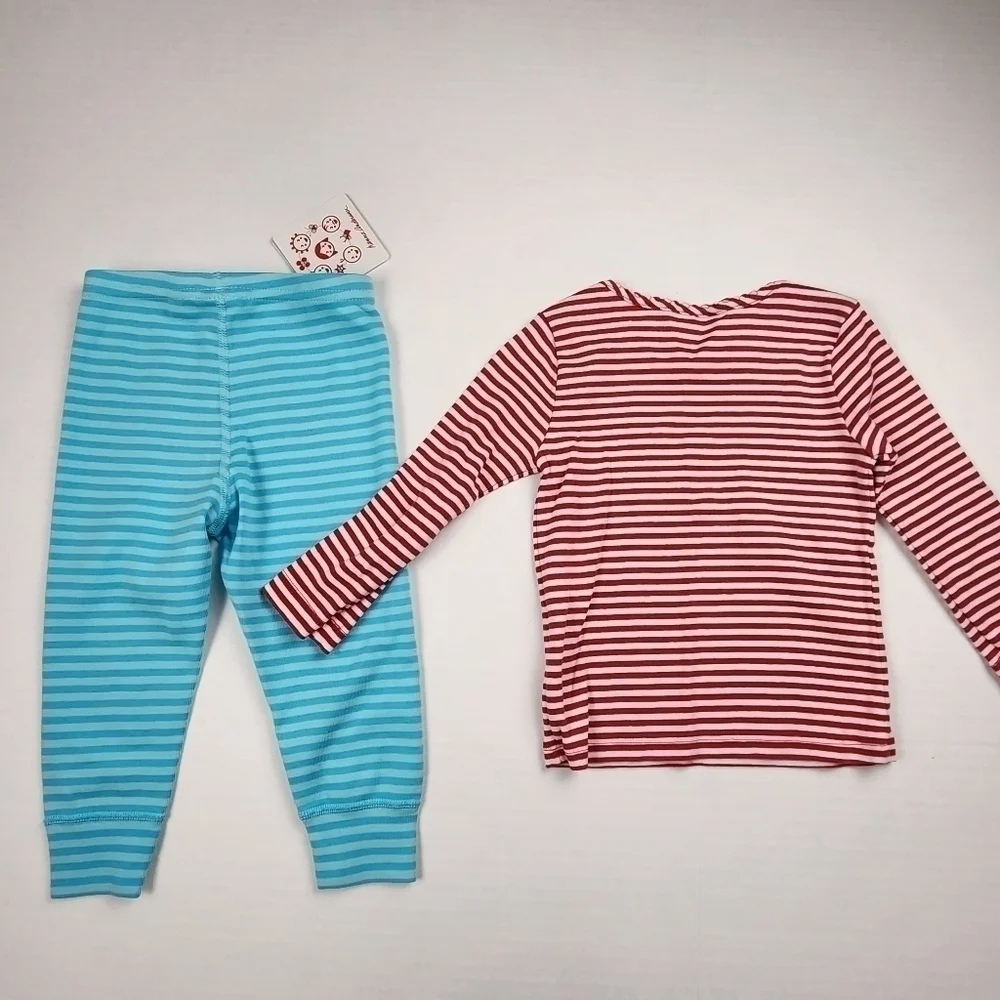 Hanna Andersson toddler girl outfit size 80 / 18 - 24 top and pants